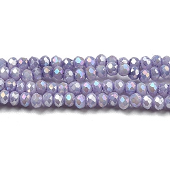 Thistle Opaque Baking Painted Glass Beads Strands, AB Color, Faceted, Round, Thistle, 2.5x2mm, Hole: 0.7mm, about 156~158pcs/strand, 12.20~12.44 inch(31~31.6cm)