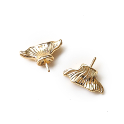Golden Brass Head Pins, for Ghost Witch Baroque Pearl Making, Fishtail, Golden, 16x4mm
