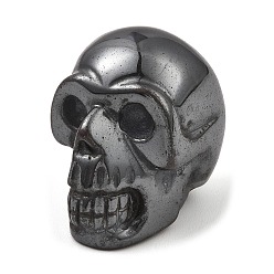 Non-magnetic Hematite Synthetic Non-Magnetic Hematite Skull Display Decorations, for Home Desktop Decoration, 33x43.5x42mm