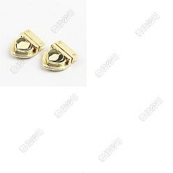 Light Gold 5 шт. цинковый сплав поворотный замок застежка для сумки кошелек защелка, сердце, аксессуары для кошелька diy bag, золотой свет, 3.2x2.9x0.9 см