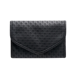 Black PU Leather with Cloth Jewelry Storage Bag, Necklace, Earring Organizer High-end Jewelry Bag, Black, 43x23x1cm