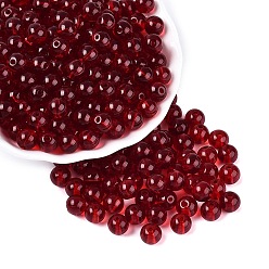 (123L) Белый крем непрозрачный блеск Fgb прозрачный стеклянный бисер, круглые, круглое отверстие, огнеупорный кирпич, 8~8.5 мм, отверстие : 1.4~1.6 мм, Около 690 шт / фунт