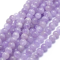 Amethyst Natural Amethyst Beads Strands, Round, 6mm, Hole: 0.8mm, about 63~66pcs/strand, 15.7 inch(40cm)