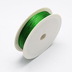 Green Round Iron Wire, Green, 26 Gauge, 0.4mm, about 39.37 Feet(12m)/roll, 10 rolls/set