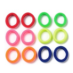 Mixed Color Nylon Elastic Hair Ties, Hair Accessories for Women Girl Ponytail Holder, Mixed Color, 6mm, Inner Diameter: 19mm