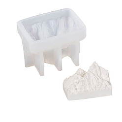 White DIY Iceberg Silicone Candle Molds, for Scented Candle Making, White, 6.8x9.5x6.6cm