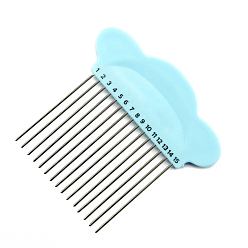 Pale Turquoise Paper Quilling Combs, DIY Paper Carding Craft Tool,  Creat Loops Accessory, for Macrame, Pale Turquoise, 10x10cm