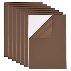 Coconut Brown Sponge EVA Sheet Foam Paper Sets, With Adhesive Back, Antiskid, Rectangle, Coconut Brown, 30x21x0.1cm