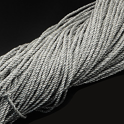 Silver Metallic Cord, Silver, 6mm, about 103.89 yards(95m)/bundle
