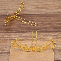 Oro Hallazgos de horquillas para el cabello de aleación de fénix, con tenedores de hierro, dorado, 100x34 mm