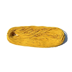 Gold 100M Braided Round Cotton Cords, for Crafts Packaging, Gold, 3mm, about 109.36 Yards(100m)/Bundle