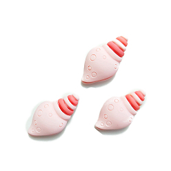 Shell Ocean Theme Opaque Resin Cabochons, Sea Animals Cabochon, Lavender Blush, Shell, 28x15mm
