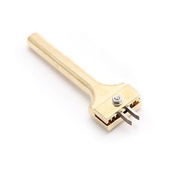 Золотой Перфоратор с регулируемой вилкой из сплава, инструмент для установки магнитной пряжки, золотые, 9.5x2.8 см