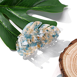 Фора Заколки для волос в форме когтей из ацетата целлюлозы, аксессуары для волос для женщин и девочек, лист, оранжевые, 91x60 мм