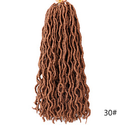 30# Curly Faux Locs Crochet Braids - 18 Inch, 24 Strands, 100g Synthetic Hair Extensions
