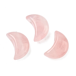 Розовый Кварц Природного розового кварца подвески, прелести полумесяца, 19x13~13.5x8.5~9 мм, отверстие : 1.8 мм