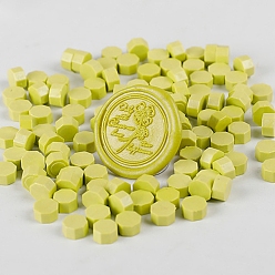 Champagne Yellow Sealing Wax Particles, for Retro Seal Stamp, Octagon, Champagne Yellow, Package Bag Size: 114x67mm, about 100pcs/bag