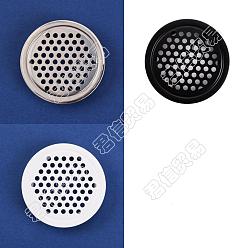Mixed Color CHGCRAFT 30Pcs 3 Colors 201 Stainless Steel Round Mesh Lid, for Cabinet Ventilation, Heat Dissipation, Wall Ceiling Bathroom Office Kitchen, Mixed Color, 62x10mm, Inner Diameter: 52.5mm, 10pcs/color