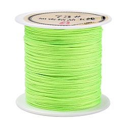 Зеленый газон Нейлоновый шнур с китайским узлом, нейлоновый шнур для изготовления украшений, зеленый газон, 0.6 мм, 40 м / рулон