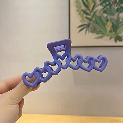 Фиолетовый Пластиковые зажимы когтя волос, аксессуары для волос для женщин и девочек, сердце, фиолетовые, 130 мм