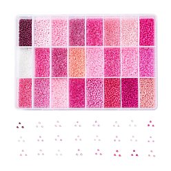 (52) Непрозрачная лаванда 288 g 24 раскрашивает стеклянный бисер, круглые, разноцветные, 12/0, 1.5~2.5x1.5~2 мм, отверстие : 0.5~1 мм, 12 г / цвет