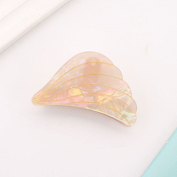 PeachPuff Wing Shape PVC Claw Hair Clips, Hair Accessories for Women & Girls, PeachPuff, 63x39x32mm