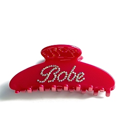 Красный Заколки для волос с когтями из ацетата целлюлозы (смола), аксессуары для волос для женщин и девочек, красные, 105x44x49 мм