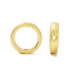 Matte Gold Color Rack Plating Alloy Bead Frame, Long-Lasting Plated, Lead Free & Cadmium Free, Round Ring, Matte Gold Color, 12.5x3mm, Hole: 1.4mm, Inner Diameter: 9mm