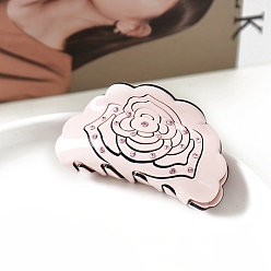 Pink Заколки-клочья из ацетата целлюлозы, аксессуары для волос для женщин и девочек, розовые, 41x83 мм