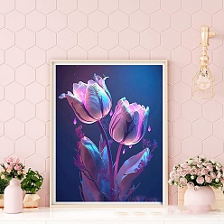 Orchid Flower DIY Diamond Painting Kit, Including Resin Rhinestones Bag, Orchid, 400x300mm