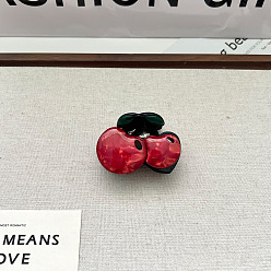 Вишня Заколки-коготь из вишневого ацетата целлюлозы, аксессуары для волос для женщин и девочек, вишня, 62x48 мм