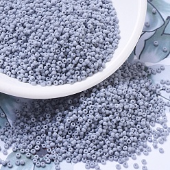 (RR498) Непрозрачный Цементно-серый Миюки круглые бусины рокайль, японский бисер, 11/0, (rr 498) непрозрачный цемент серый, 2x1.3 мм, отверстие : 0.8 мм, Около 1111 шт / 10 г