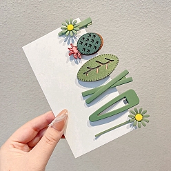 Mixed Shapes Акриловые заколки для волос из кожи аллигатора, аксессуары для волос для женщин и девочек, разнообразные, 30~50 мм, 6 шт / комплект