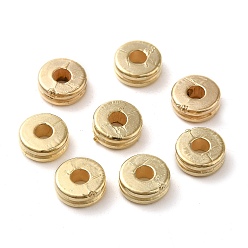 Golden CCB Plastic Beads, Flat Round, Golden, 6x2.5mm, Hole: 2mm