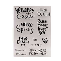 Word Easter Silicone Clear Stamps, for DIY Scrapbooking, Photo Album Decorative, Cards Making, Word, 148x105x3mm