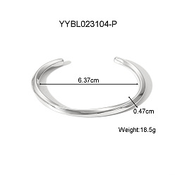 Нержавеющая Сталь Цвет Винтажные европейские и американские 304 витые браслеты-манжеты из нержавеющей стали для женщин, цвет нержавеющей стали, внутренний диаметр: 2-1/2 дюйм (6.37 см)