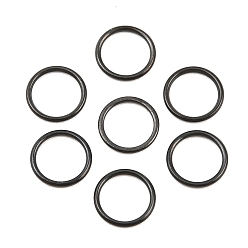 Schwarz Ionenplattierung (IP) 304 Geschlossene Biegeringe aus Edelstahl, Runde, Schwarz, 22 Messgerät, 6x0.6 mm