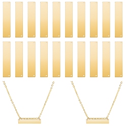 Золотой Соединители латунные звенья, штамповка пустой метки, прямоугольные, золотые, 34x7 мм, 20 шт / коробка