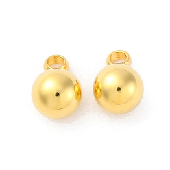 Настоящее золото 18K Не тускнеющие 201 подвески из нержавеющей стали, шарм, настоящая золотая пластина, реальный 18 k позолоченный, 18 мм, отверстие: 7.50x5 мм