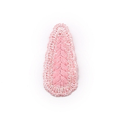 Pink Cabochons en forme de larme en polyester, pour la fabrication d'accessoires pour cheveux, rose, 65x31mm