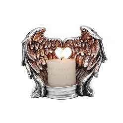 Silver Wing Resin Candle Holder, Perfect Home Party Decoration, Silver, 14.5x7.5x11.5cm