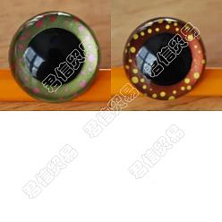 (52) Непрозрачная лаванда 72шт 2 цвета глаз печатный стеклянный кабошон, полукруглые / купольные, разноцветные, 22 мм