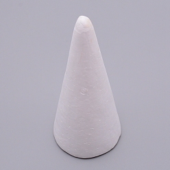 Белый Моделирующий пенополистирол, поделки украшения поделки, конус, белые, 72x185 мм