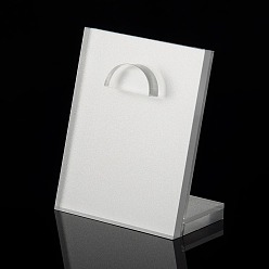 White Organic Glass Pendant Displays, White, 100x80x45mm