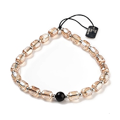 Белый Навахо Мобильные ремни из нержавеющей стали и стеклянных бусин, навахо белый, 12~12.5 см