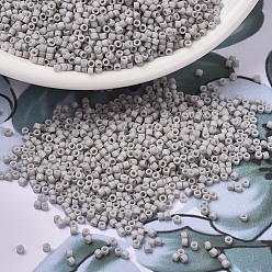 (DB1518) Матовый Непрозрачный Светлый Дымчатый Бусины miyuki delica, цилиндр, японский бисер, 11/0, (дБ 1518) матовый непрозрачный светлый дым, 1.3x1.6 мм, отверстие : 0.8 мм, Около 2000 шт / 10 г