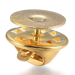 Золотой Латунный значок лацкан, булавка для галстука, фурнитура для броши, золотые, 8x11.5x6 мм, отверстие : 1.2 мм, штифты : 1 мм, 50sets / мешок