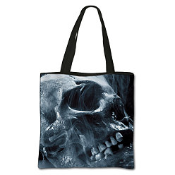 Skull Gothic Printed Polyester Shoulder Bags, Square, Skull, 71.5cm, Bag: 395x395cm