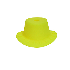 Yellow Green Silicone Focal Beads, Top Hat, Yellow Green, 13x26mm