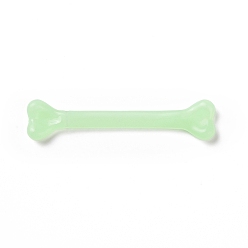 Turquoise Glow in The Dark Plastic Bones, Halloween Scary Decoration, Mischief Prop, Turquoise, 96x16x8mm, Hole: 2mm